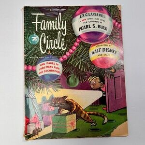 Vintage 1956 Family Circle Christmas Issue 🎄 Walt Disney Illustrations •